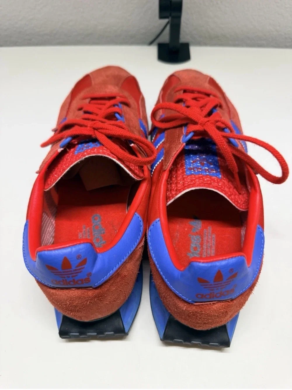 Adidas Originals S79937 Men’s Red Blue Suede Sneakers Shoes US Size 10